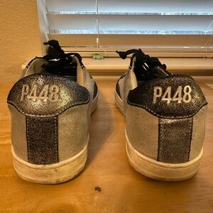 P448 Silver and Black Sneakers